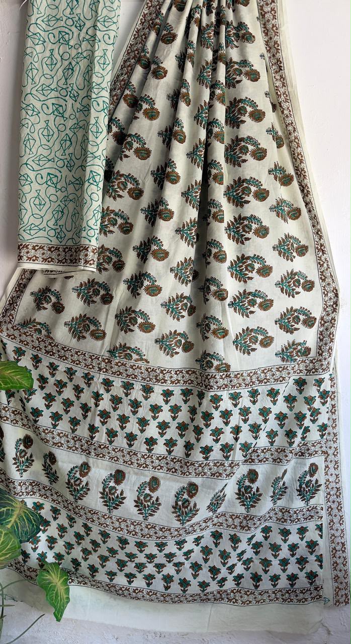 block prints on mul cotton