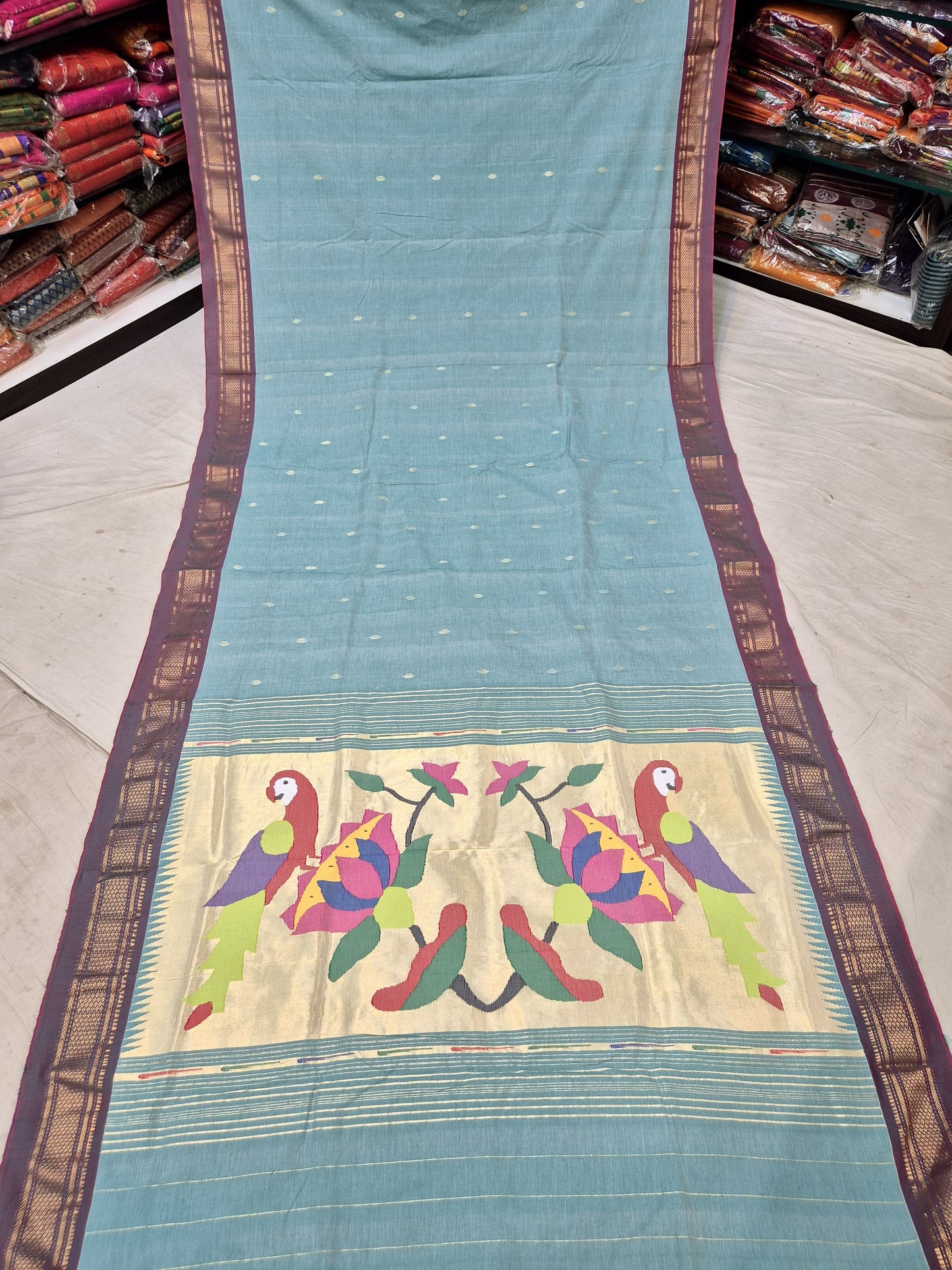 Chhavi | Cotton Handloom Paithani Saree