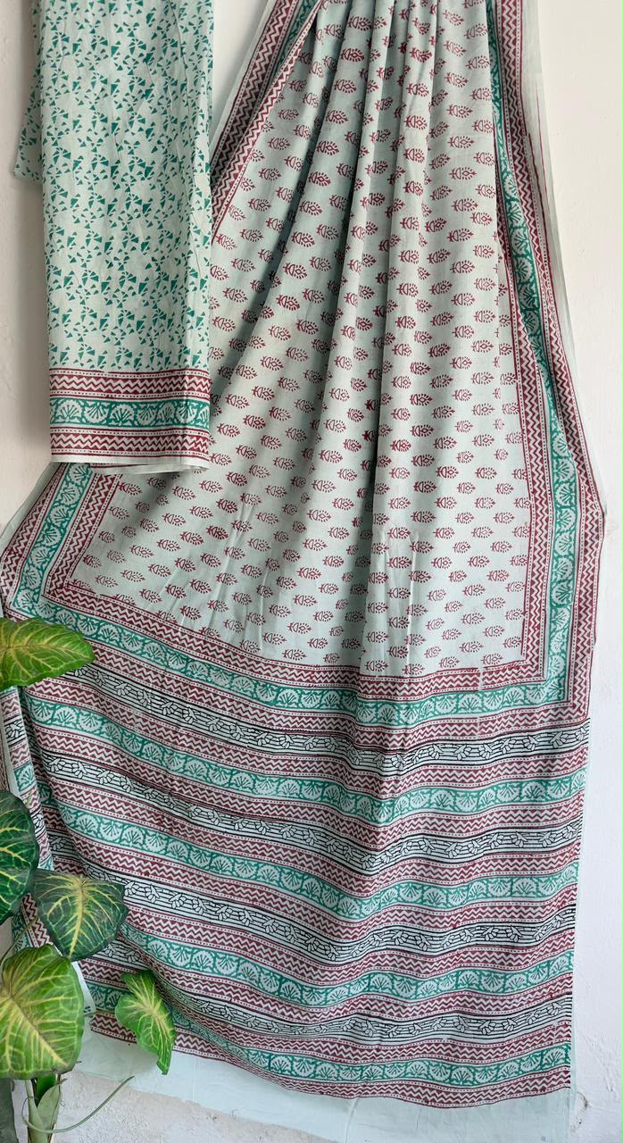 block prints on mul cotton