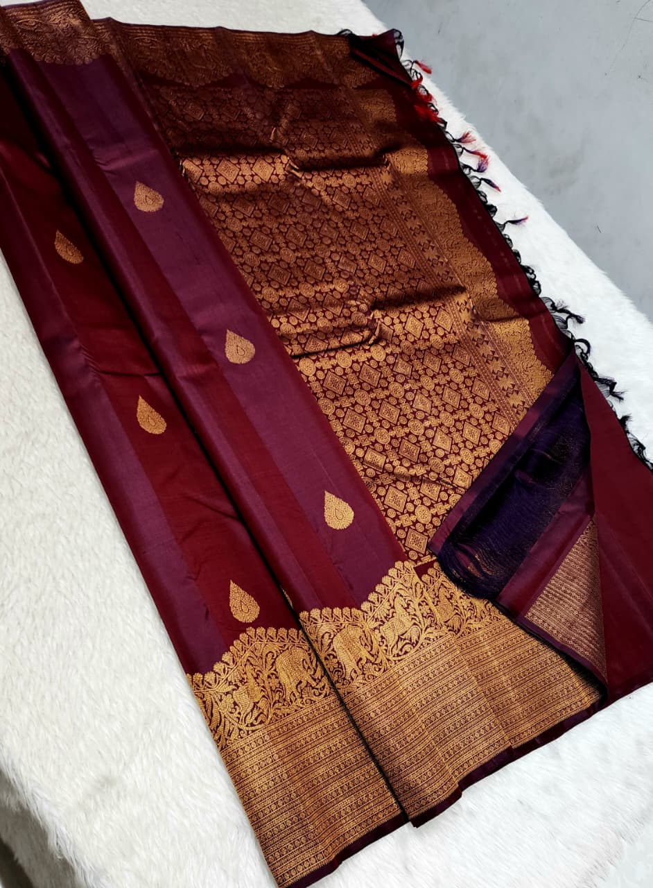 Bhushraddha | 2G Kanjeevaram Pure silk saree