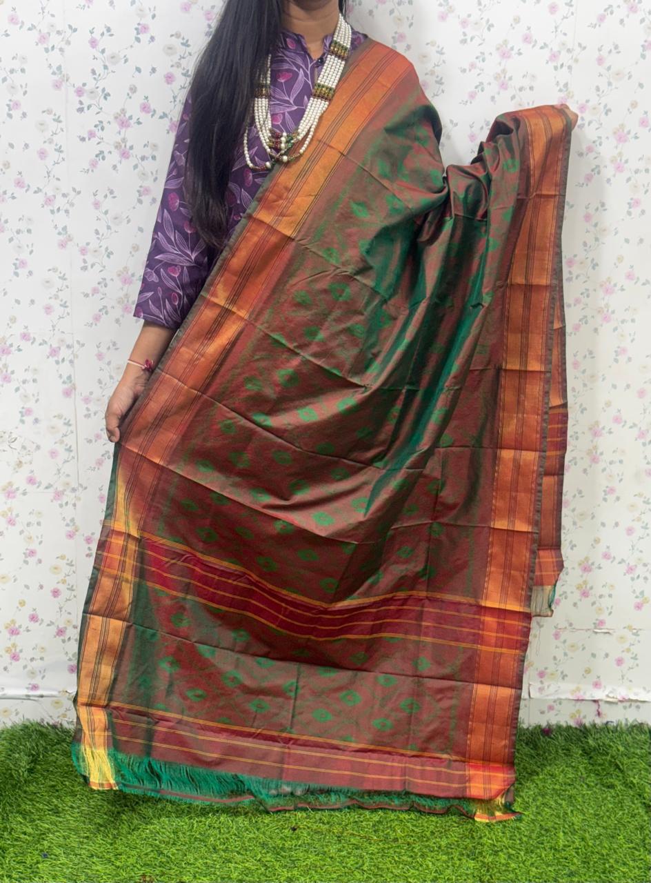 *IKKAT SILK DUPPATA*
*Length: 2.5 meters*
*Height: 36 inches*