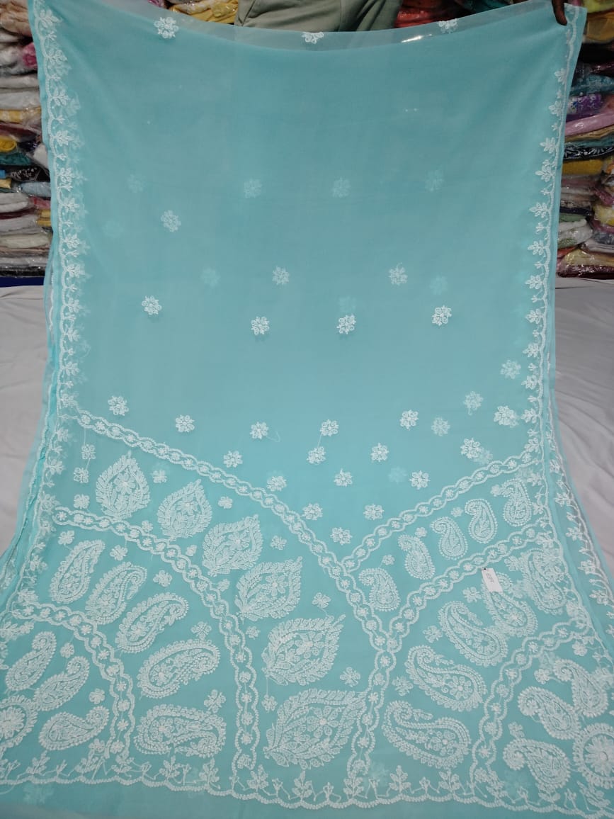 Laya | Georgette chikankari saree