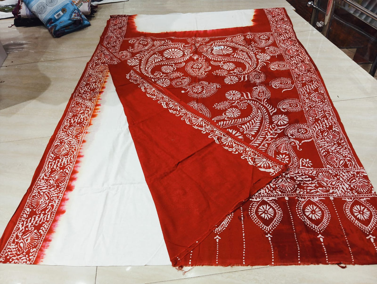 Cotton sorutuli handbatik saree with bp