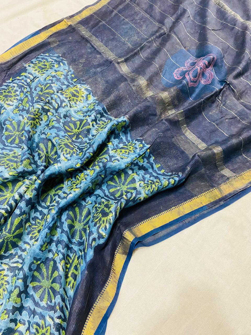 Manimekhala | Block prints on cotton silk