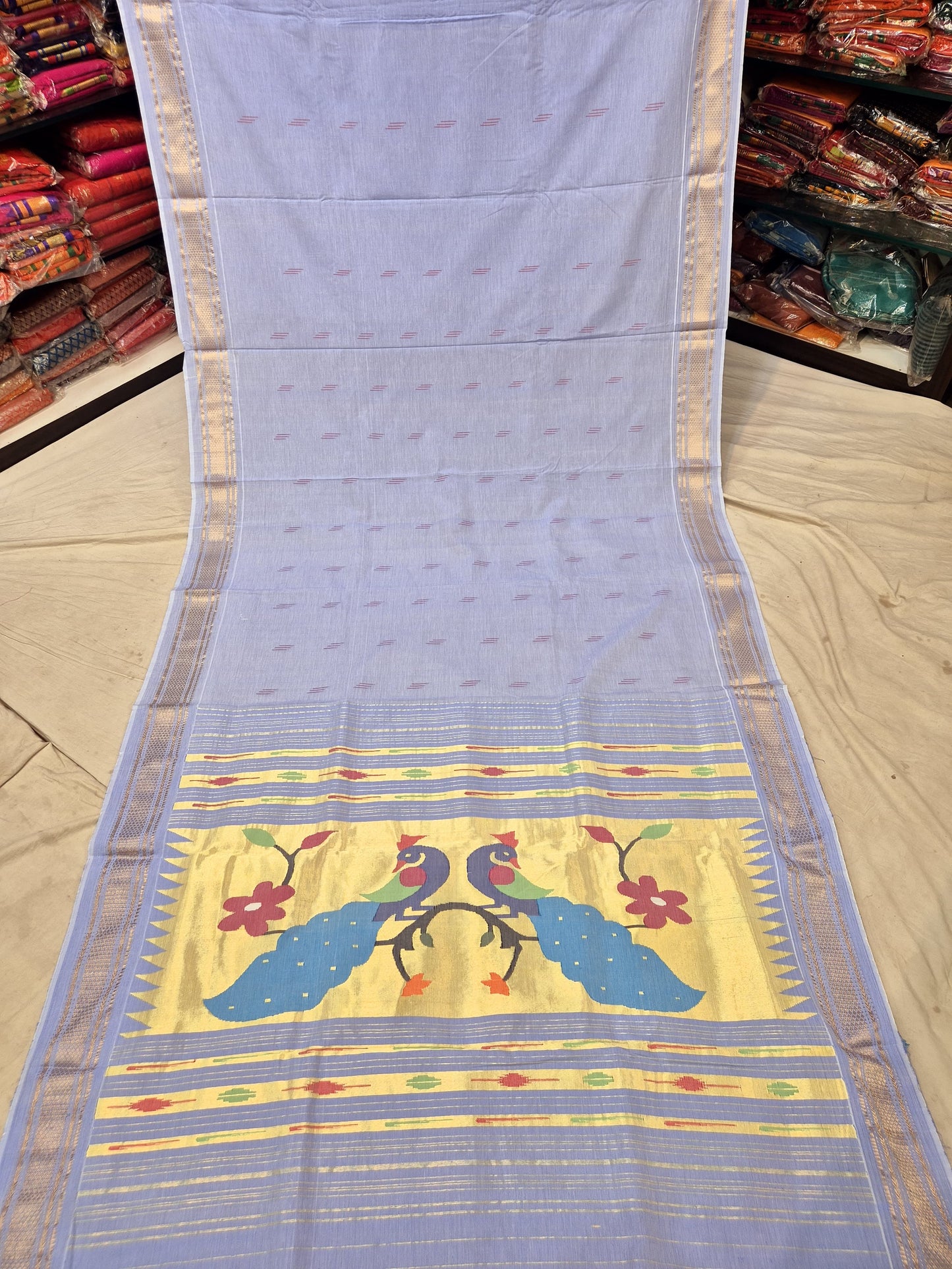 Chavithan | Cotton Handloom Paithani Saree
