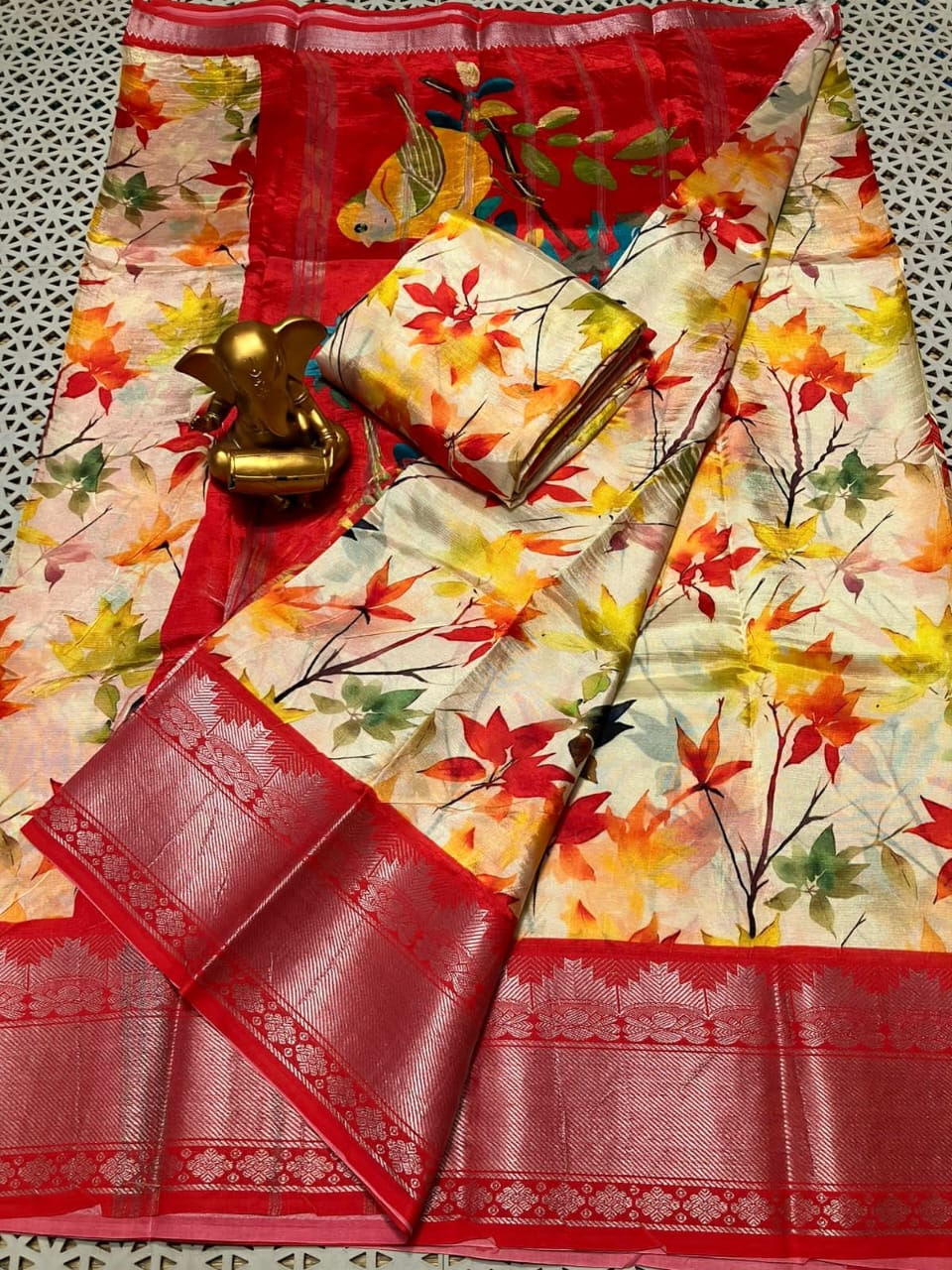 Megha | Digitally printed cotton silk saree