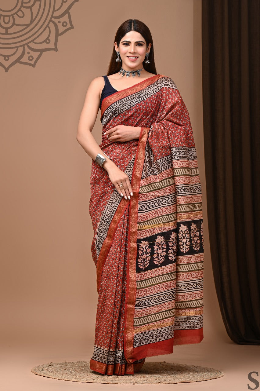 Modhura | Block prints on cotton silk