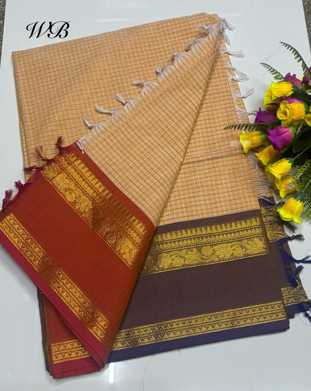 😇 *Kanchi cotton sarees*
🦋 *Pure cotton Sarees*
🎉 *Fancy plain cotton sarees with line pallu*
🐟 *80 *80 counts*
🧶 *With running blouse*
🦢 *6.20mtrs saree length*