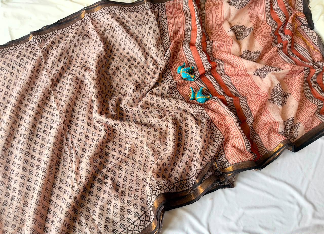 Summer special collection
Vanaspati ajark print
Kota saree new collection of Bagru print
New collection Saree Kota Doriya .
Hand made
Block print , Dabu print , Bagru print , vaspati print, ajark prijt
Saree length 5.5 mtr
Blouse. 80cm
Hand block printed.