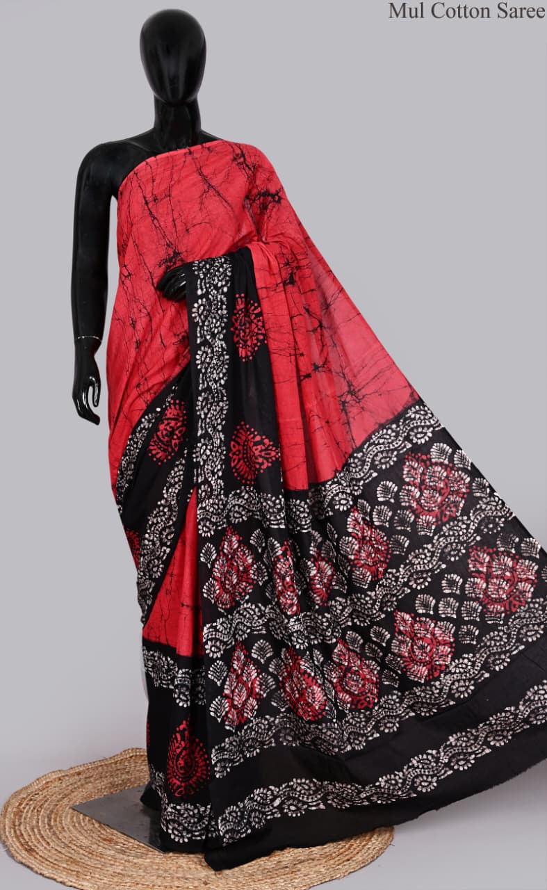premium Traditional Mulmul CottonBeautiful Pure Soft Mulmul Cotton Sarees available*
Size: 6.30 mtr with blouse