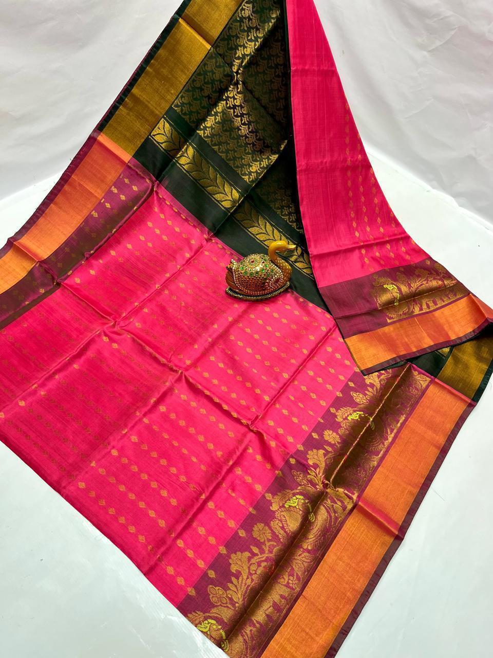 Udipti | Uppada Pattu Saree with all over buttis