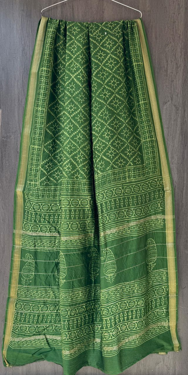Bhuvitha | Block printed with Maheshwari border