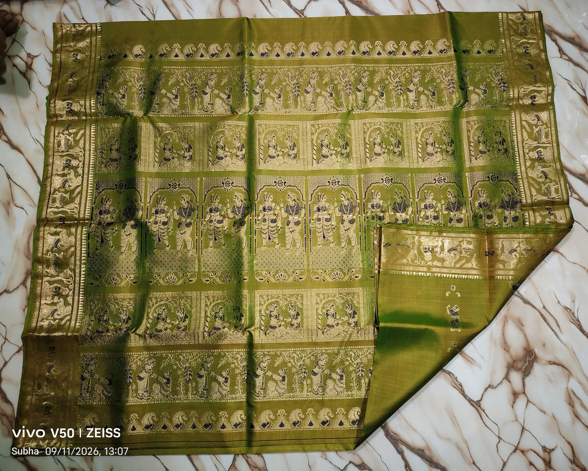 Bishnupuri Meenakari
Swarnochuri
Silk mark certified