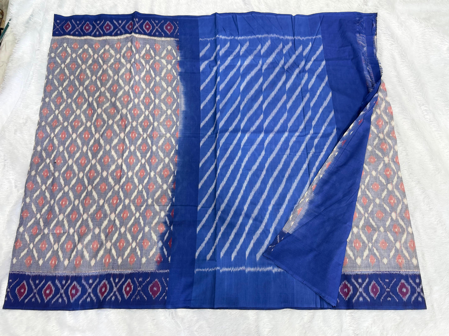 New arrivals
Pure Mercerized 100 count
double ikat cotton sarees
With blouse included with saree