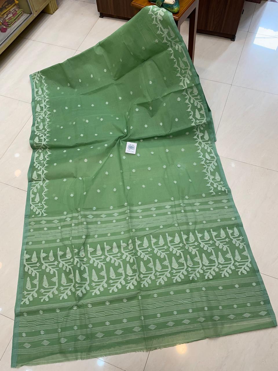 Jasika | handwoven Cotton Needlework jamdani saree