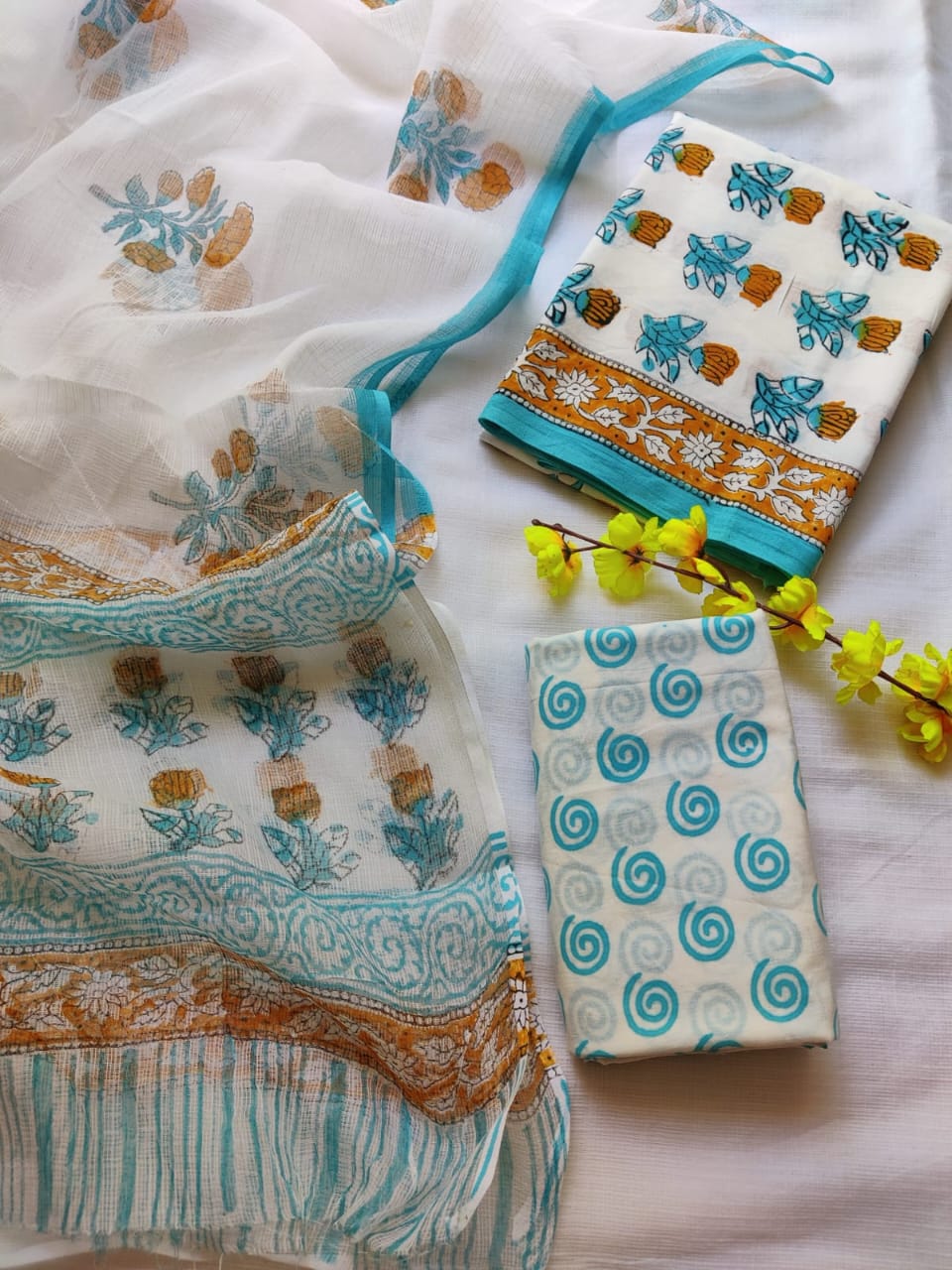 Now new arrivals
Block printed cotton suit with kota doriya duppta
Top @ bottom *cotton*
Duptta *kota doriya*
