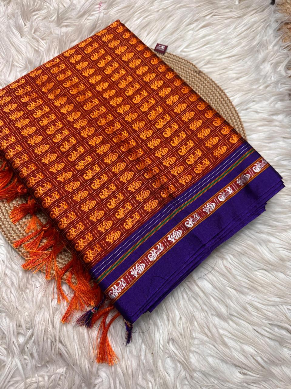 Material - viscos by cotton
Border - fancy culture border
Saree Name -Khana saree
Pallu -super tassel
Blouse -running
Handloom -no
Saree length- 5.8 to 6 mitre
These are powerloom Khana sarees with 72% cotton and 28% art cotton and rayon. All the sarees are with beautiful tassels.
