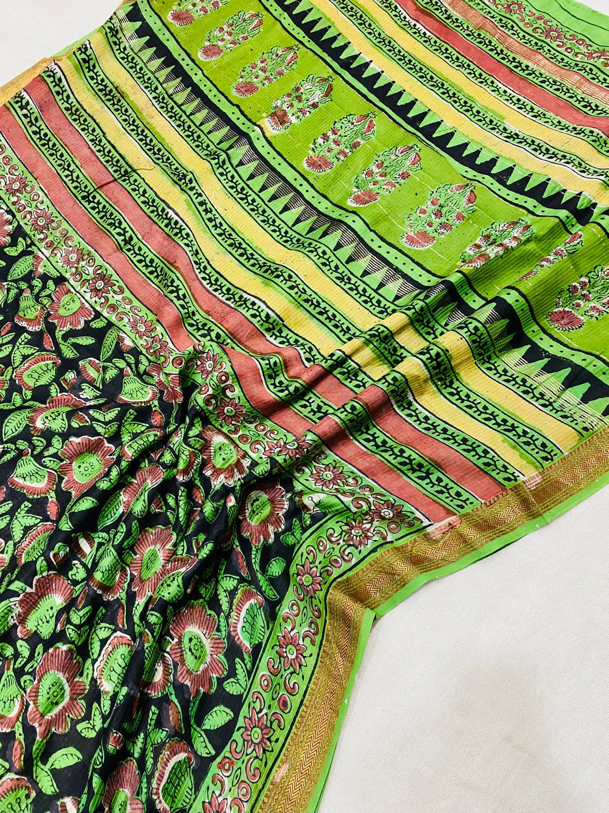 Mandara | Block prints on cotton silk