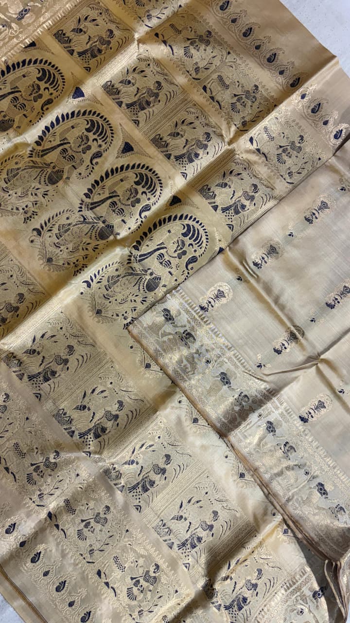 Swarnachari Saree, Silk with blouse piece with silkmark