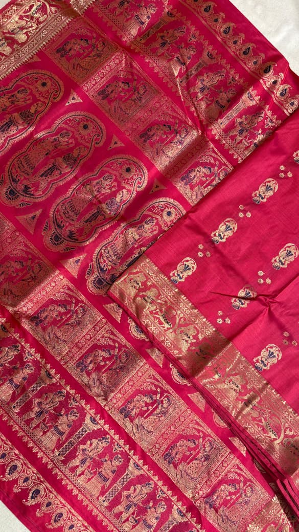 Swarnachari Saree, Silk with blouse piece with silkmark