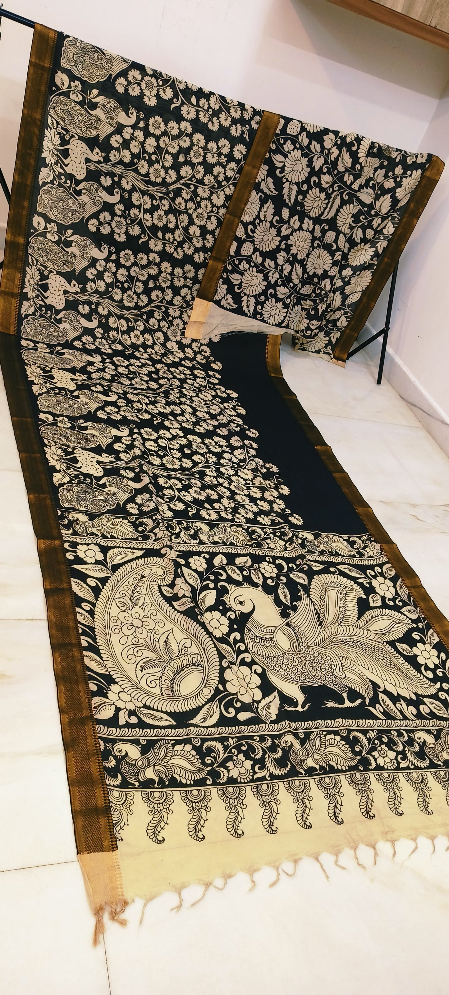 Kriya | Kalamkari dupatta on mangalagiri silk