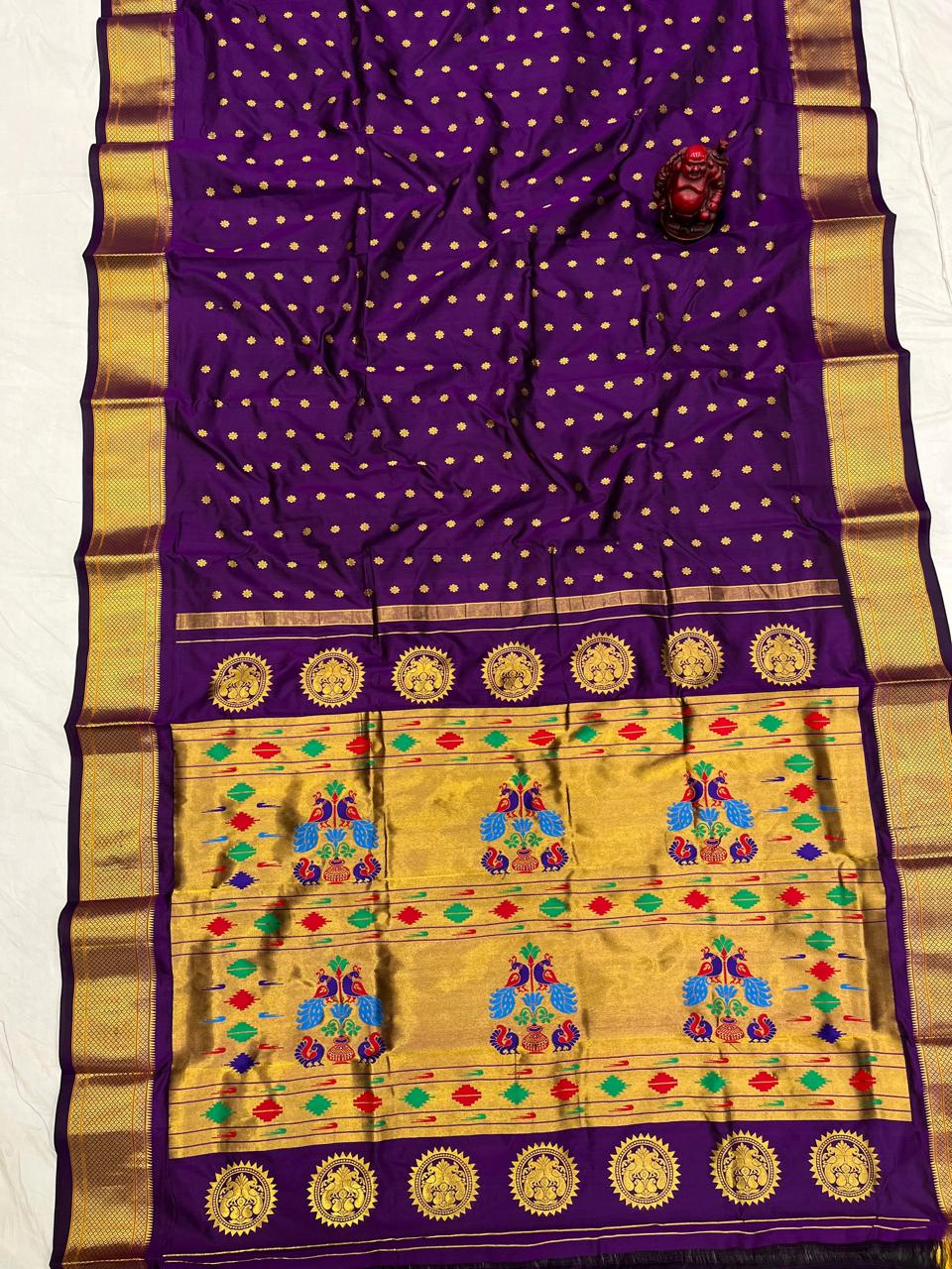 Curvani | Kalanjali Pure Silk Paithani Saree