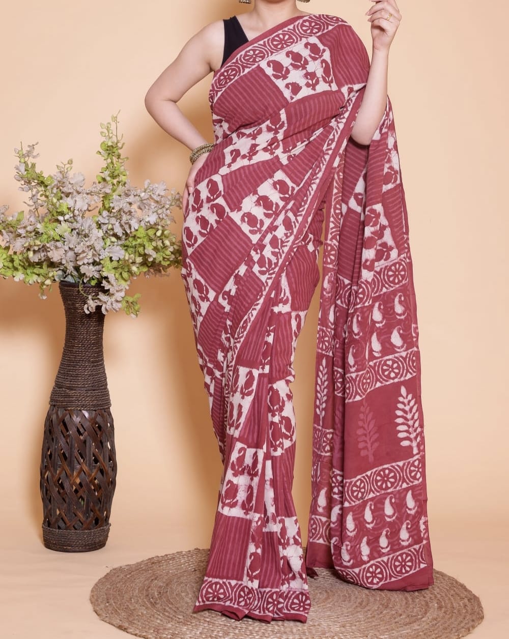 Miyokaa | Mul Cotton Blockprint Saree