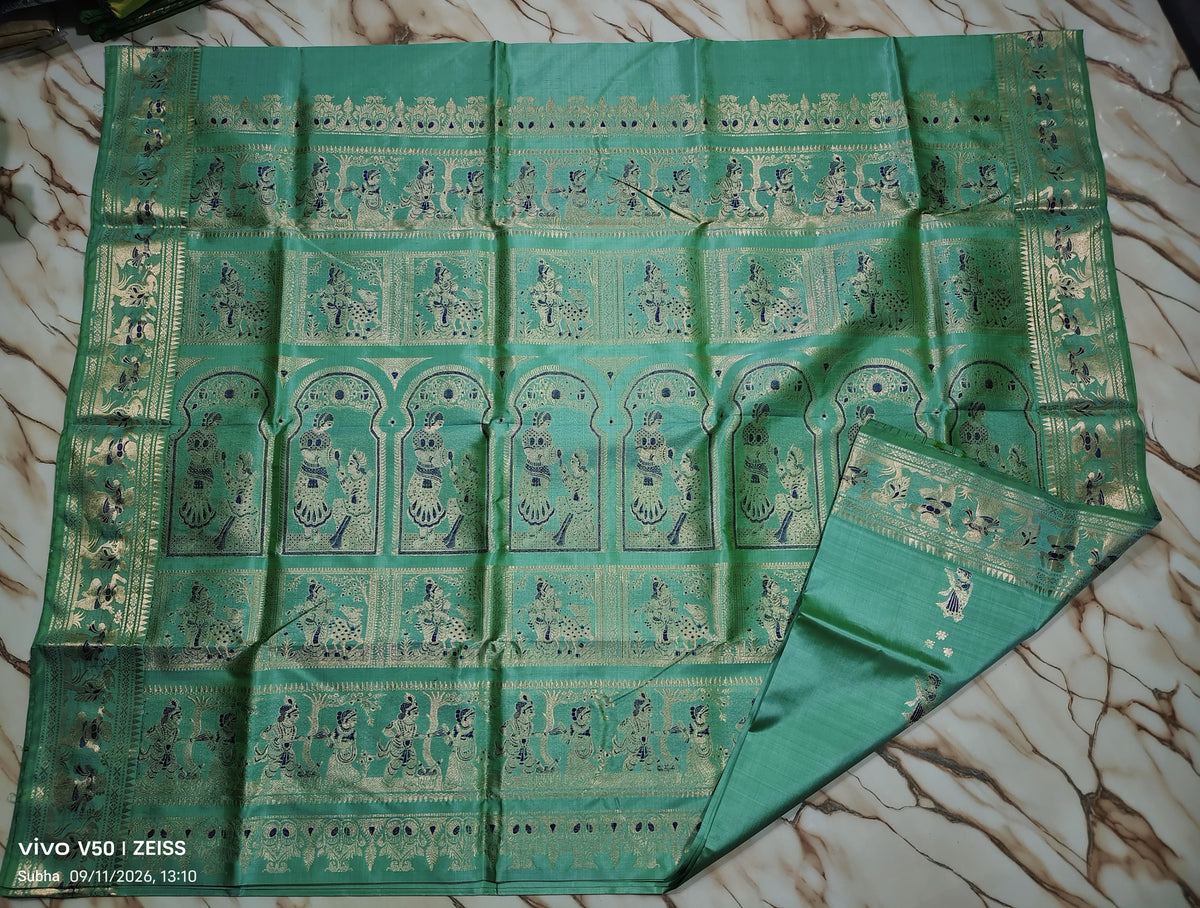 Bishnupuri Meenakari
Swarnochuri
Silk mark certified