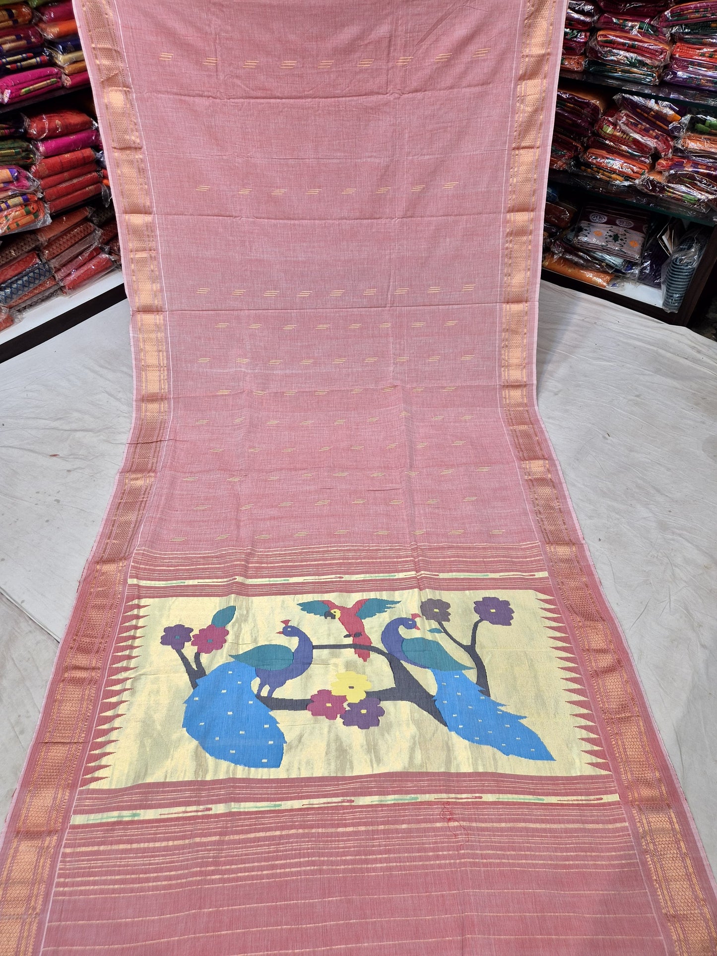 Chithral | Cotton Handloom Paithani Saree