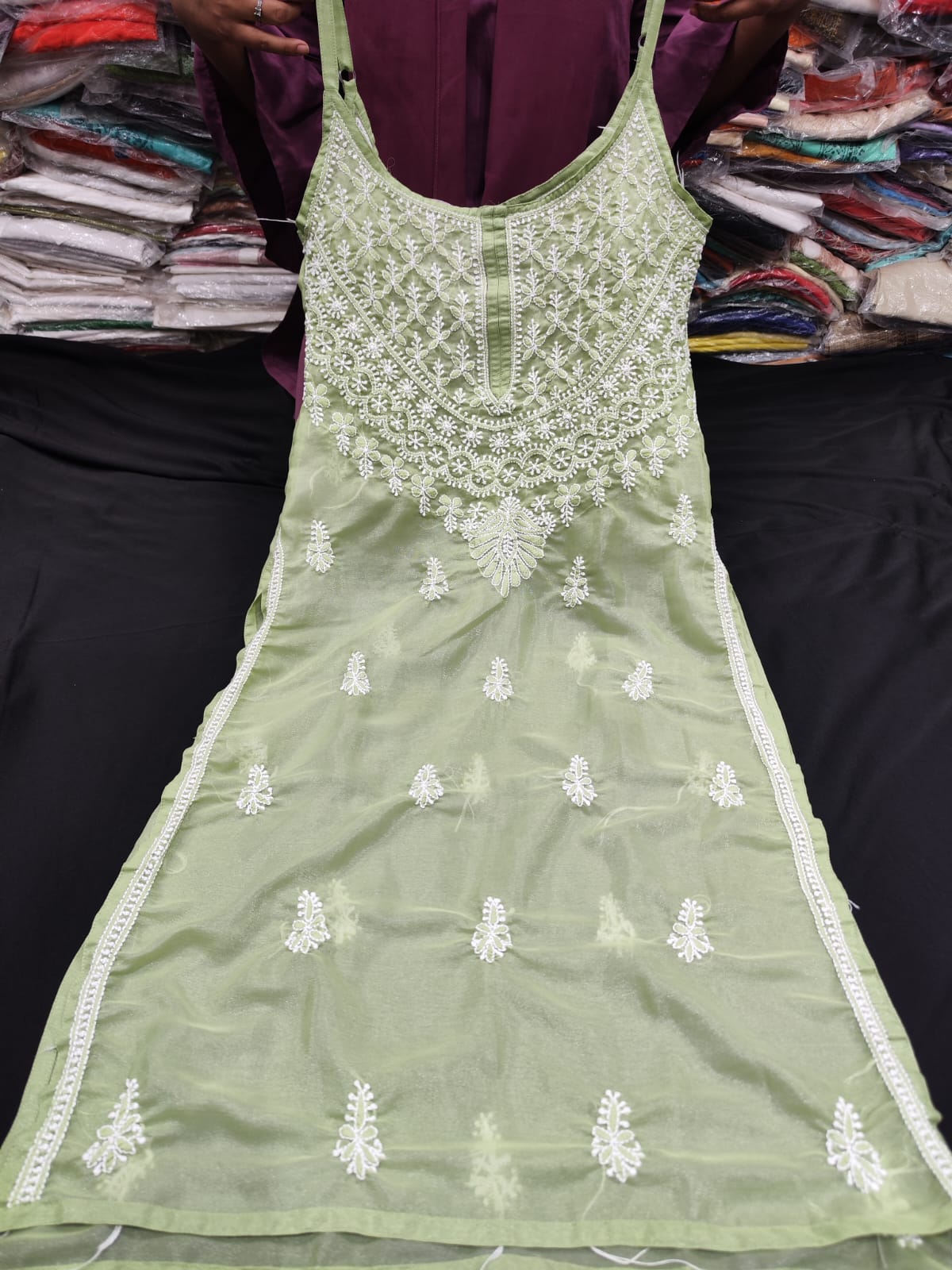 Chinalya | Chikankari Spaghetti Kurta