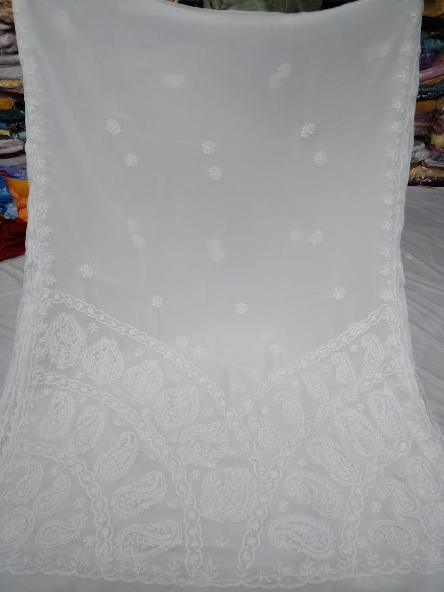Madhu | Georgette chikankari saree
