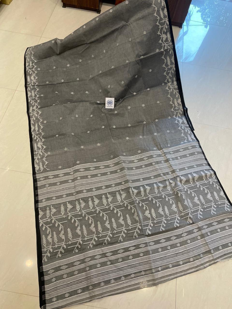 Jasmita | handwoven Cotton Needlework jamdani saree