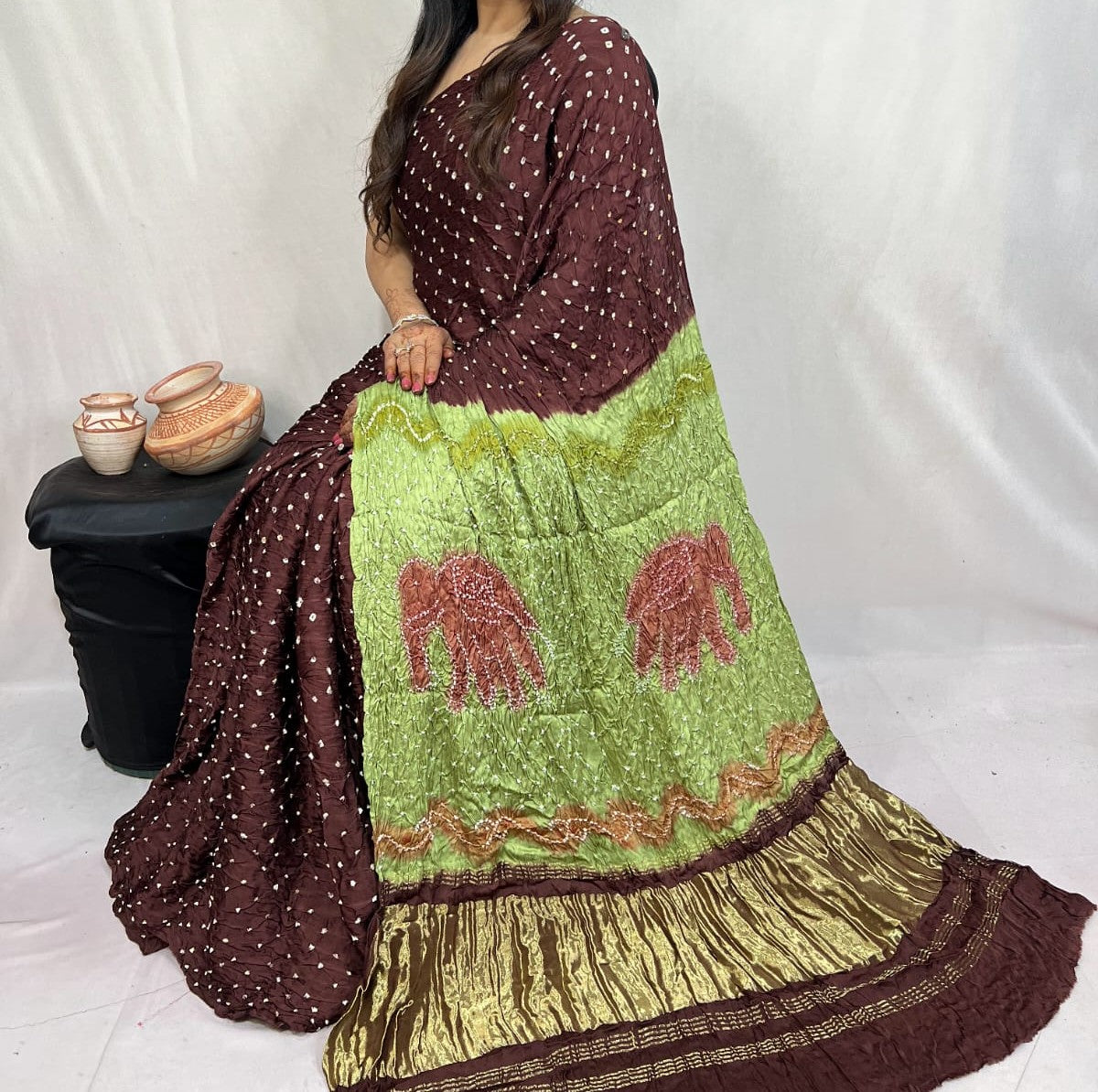 Banmira | Bandhej Saree