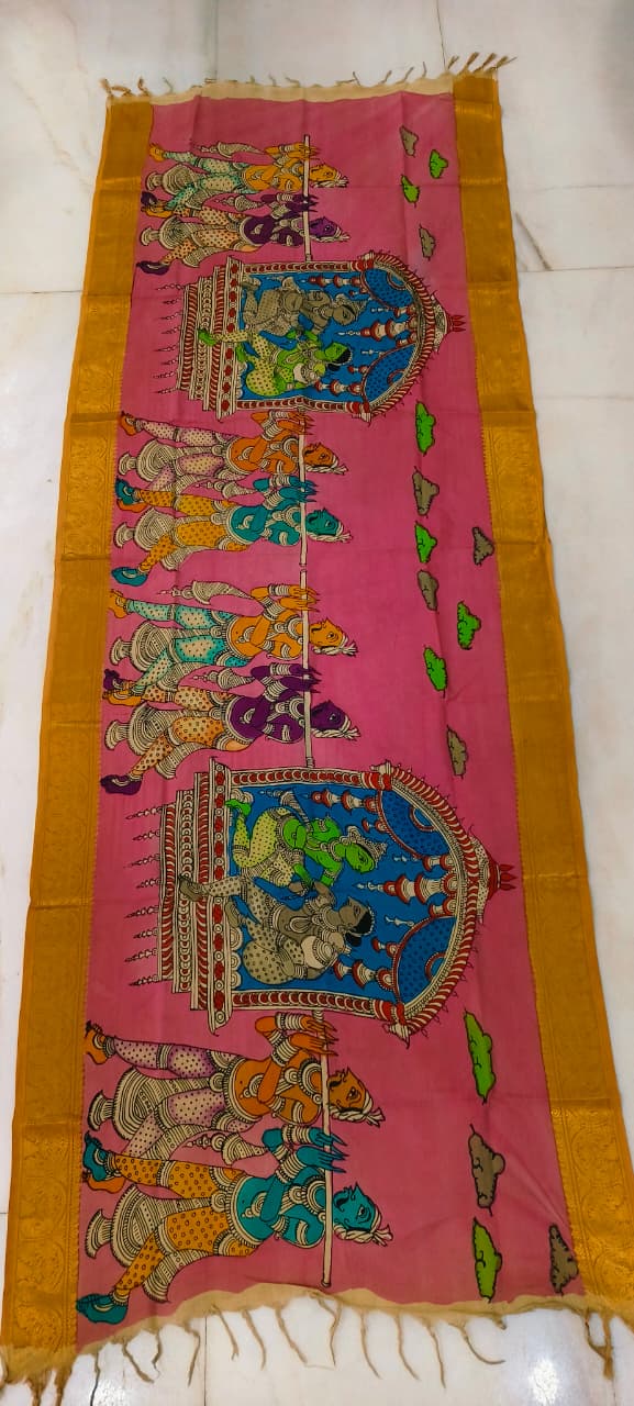 Karuna | Kalamkari Dupatta in Bangalore silk