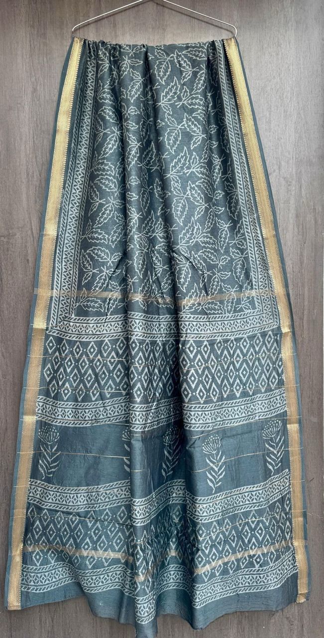 Bhima | Block printed with Maheshwari border