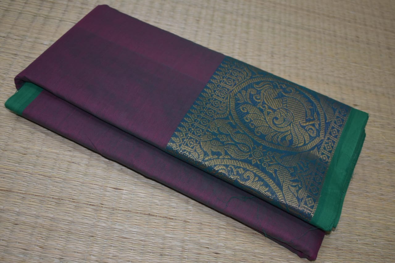 Chettinadu Cotton Saree in Purple