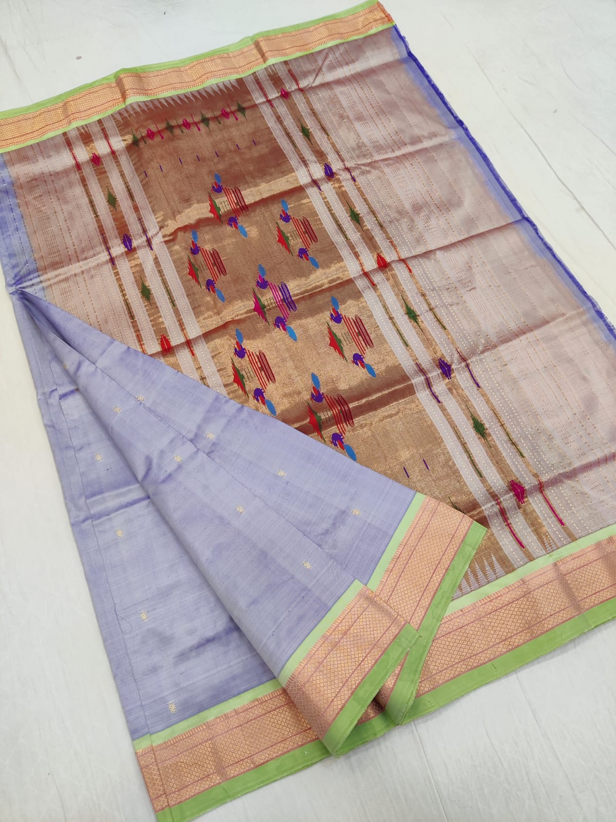Pugritha | Pure silk handloom Paithani Saree