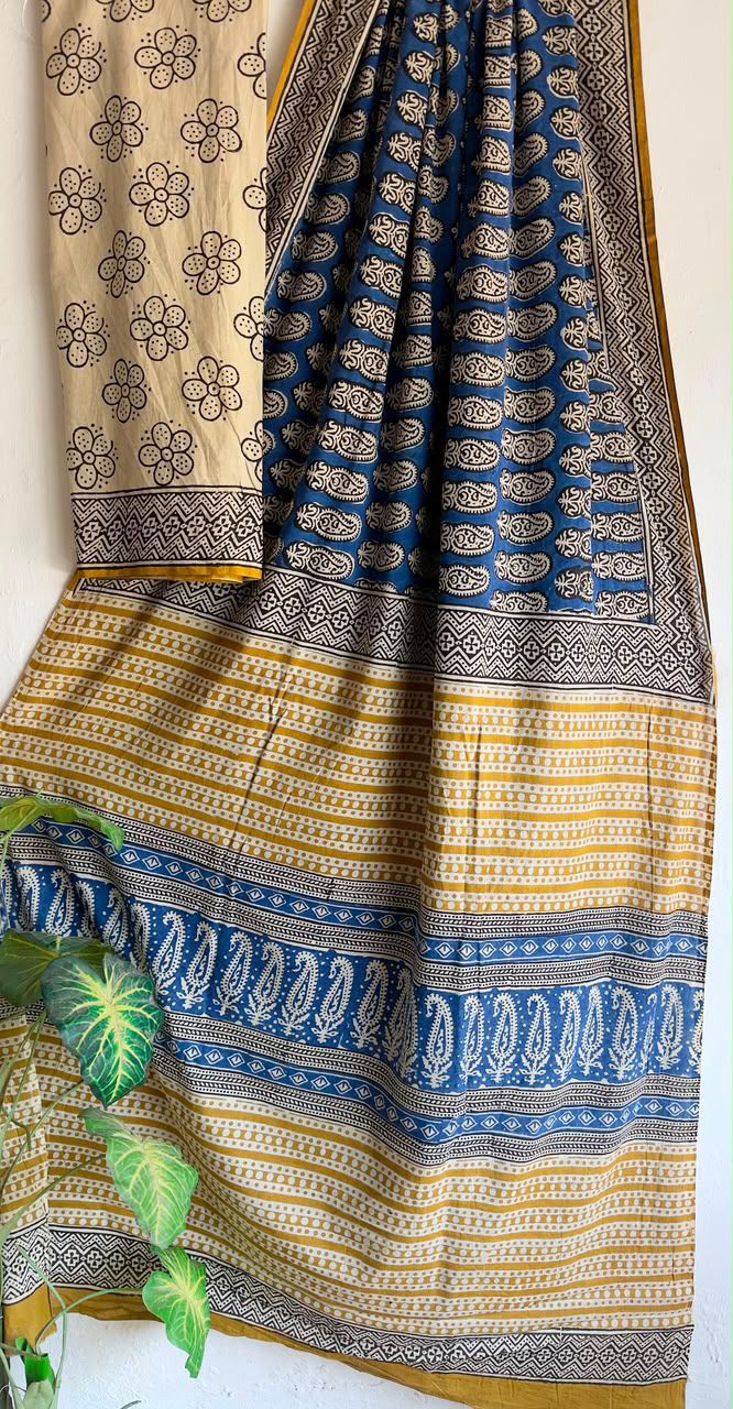block prints on mul cotton