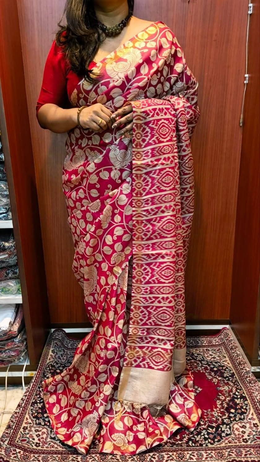 Manvayan | Mangalagiri Screen Printed Saree