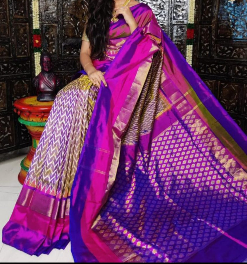 Idhantika | Pochampally Ikkat silk saree