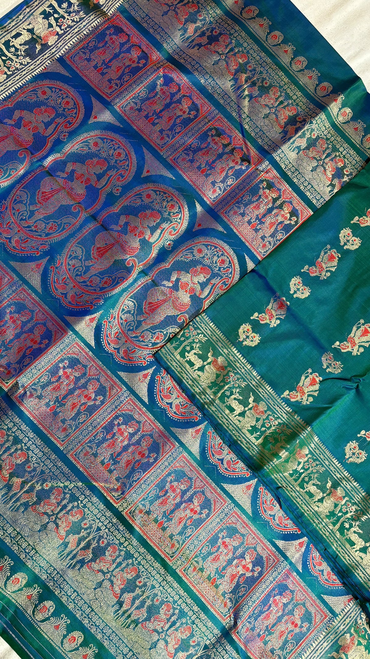 Swarnachari Saree, Silk with blouse piece with silkmark