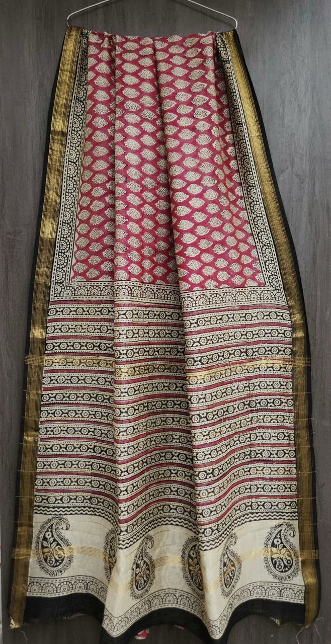 Binu | Block printed with Maheshwari border