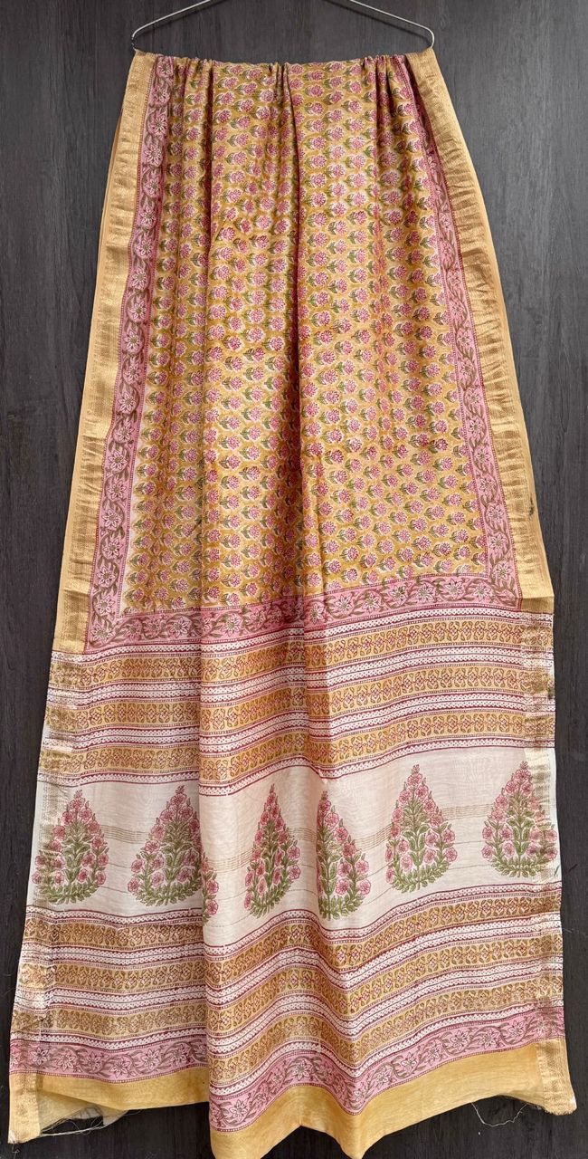 Bodhini | Block printed with Maheshwari border