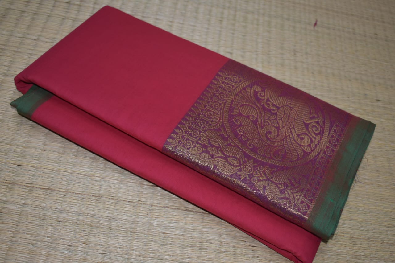 Chettinadu Cotton Saree in Red