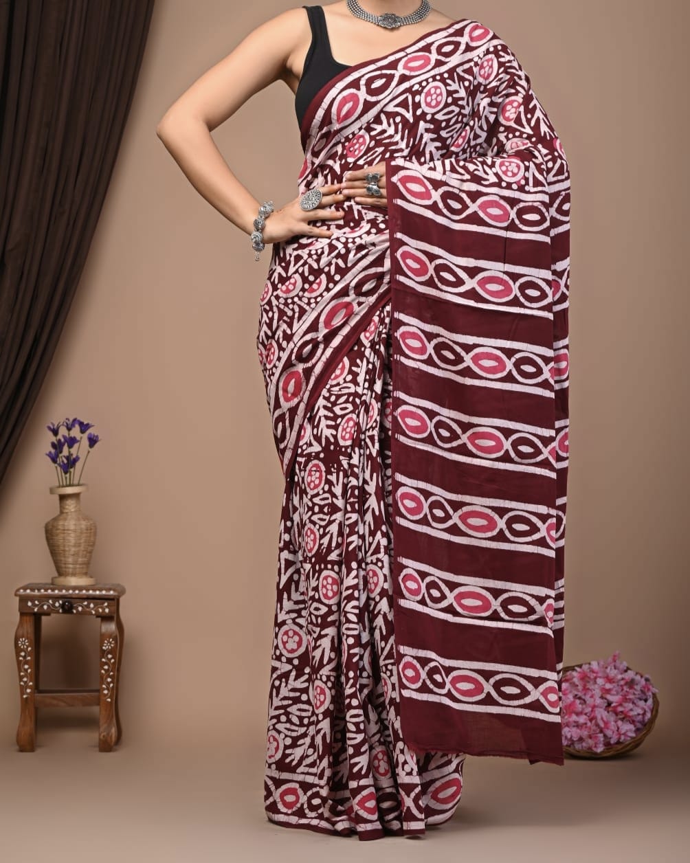 Minalvia | Mul Cotton Blockprint Saree