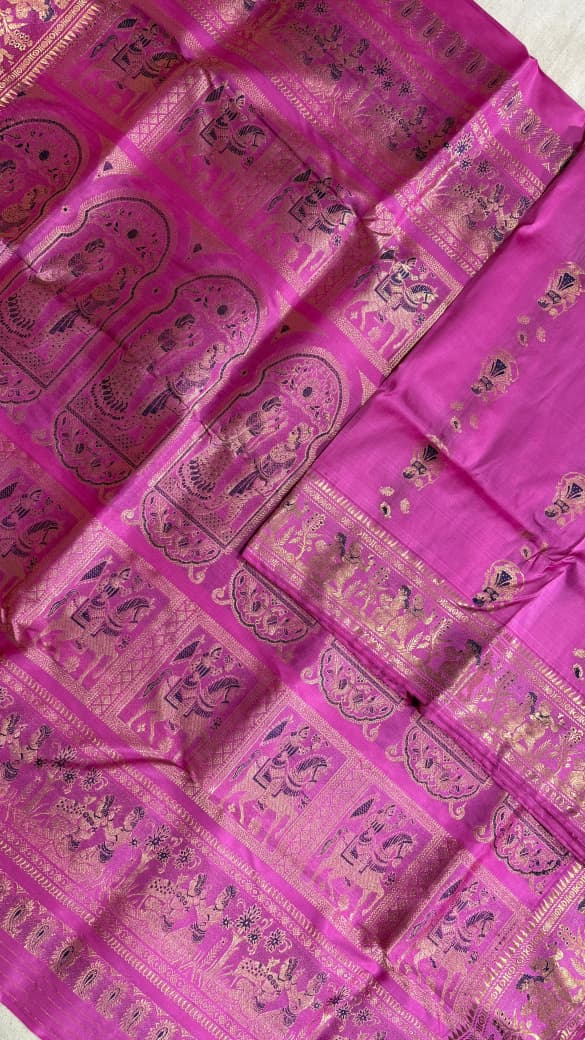 Swarnachari Saree, Silk with blouse piece with silkmark