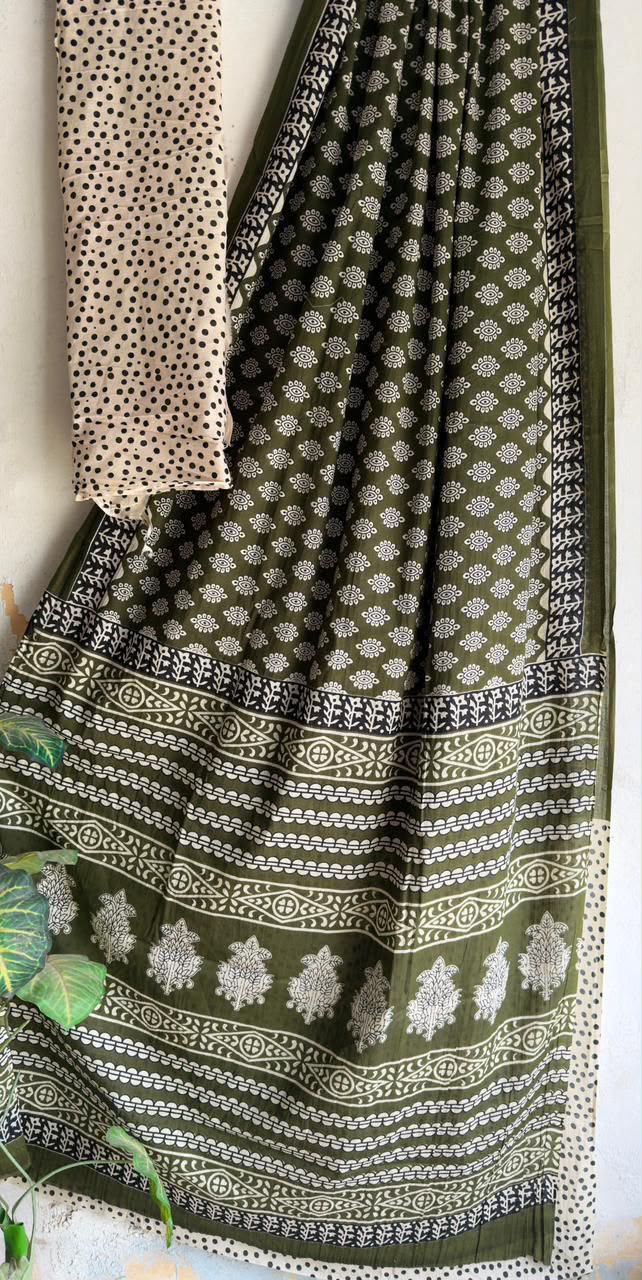 block prints on mul cotton