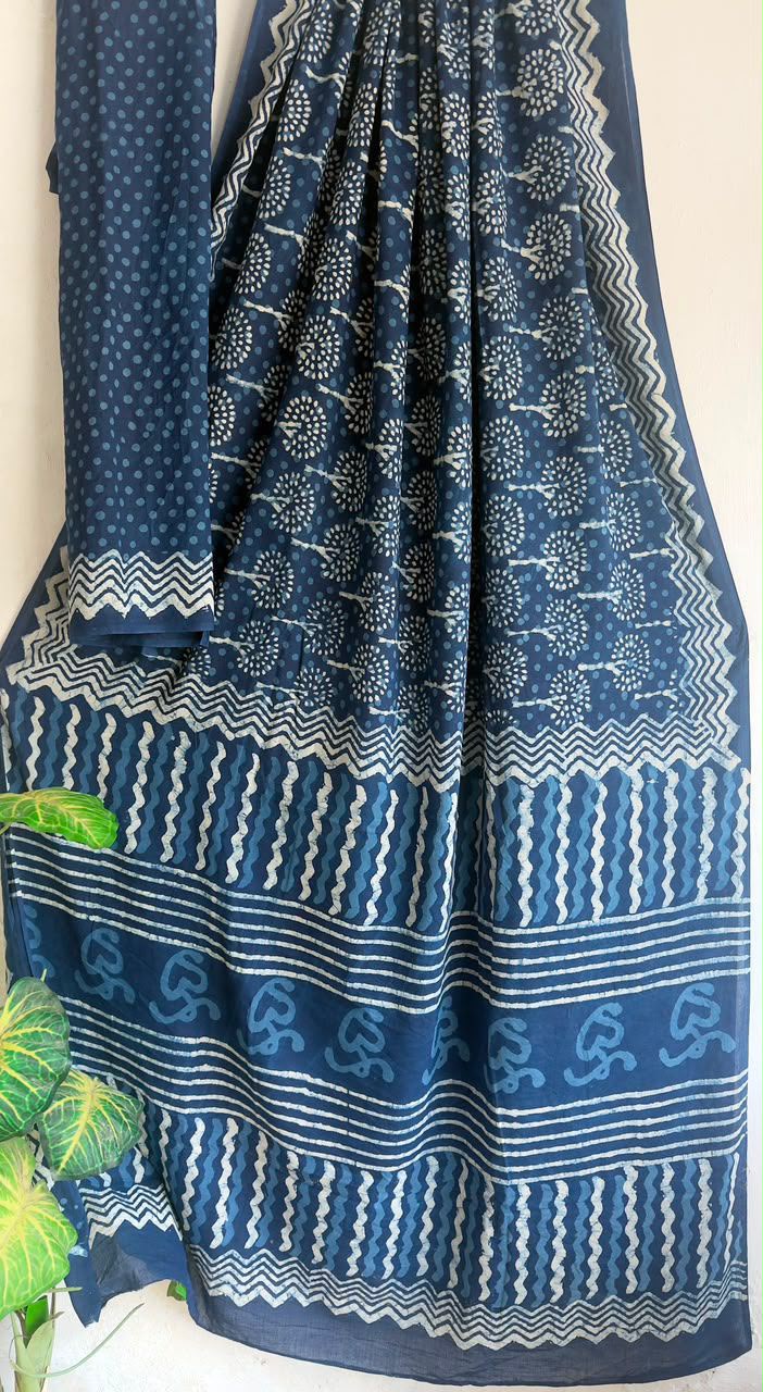 block prints on mul cotton