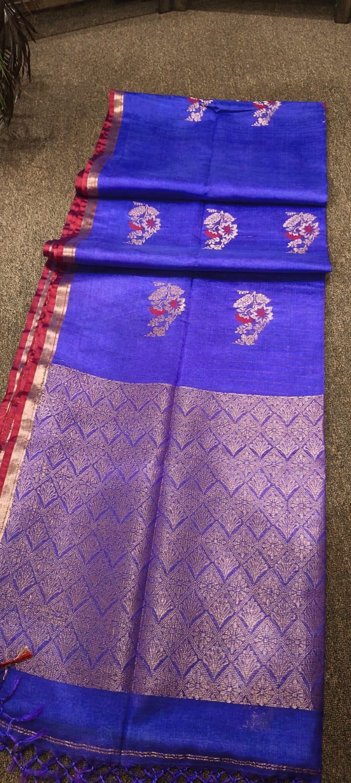 Tissu tussar jamdani
Pure gachi tussar
With bp
