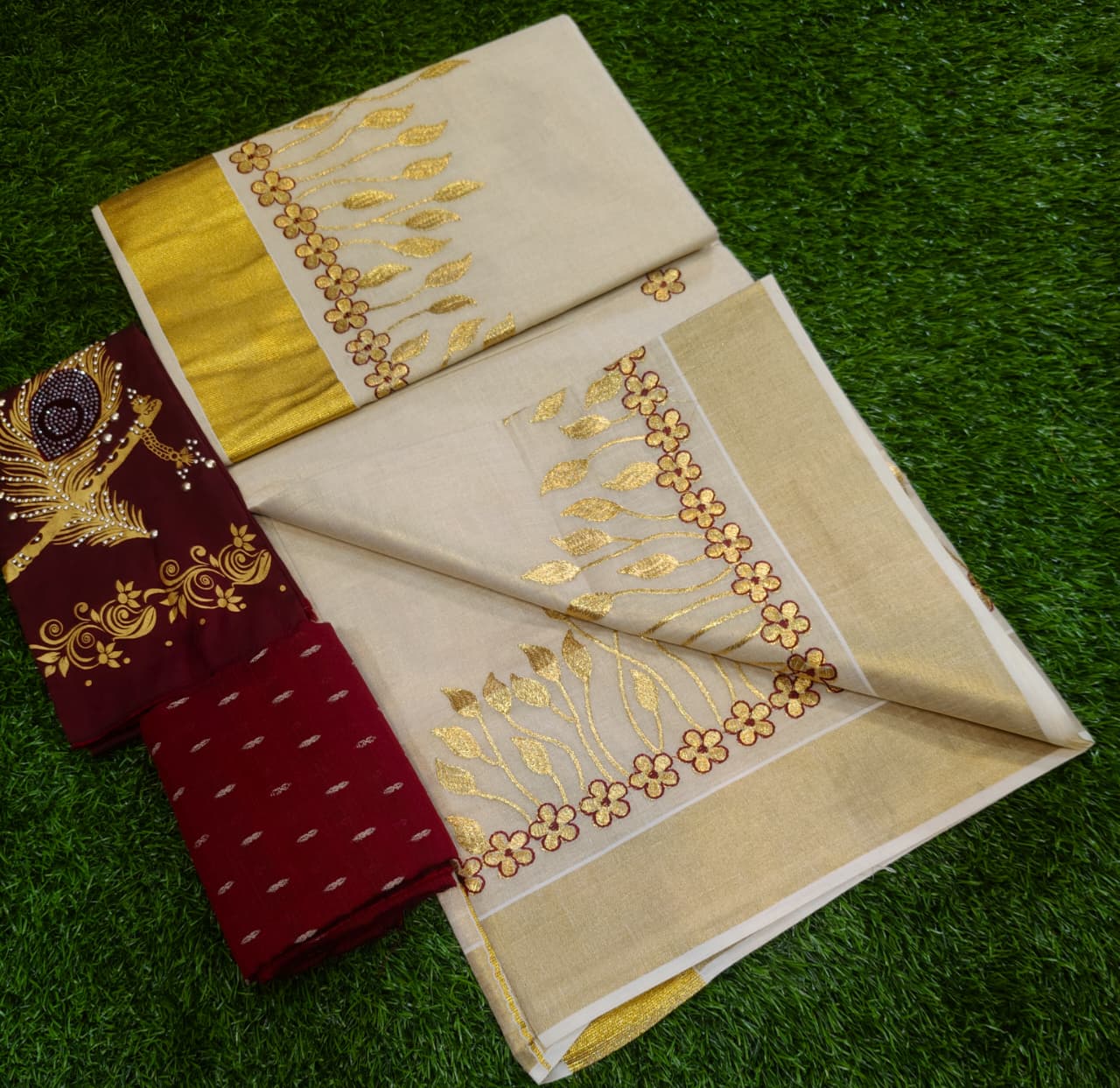 Kali | Cotton kasavu saree